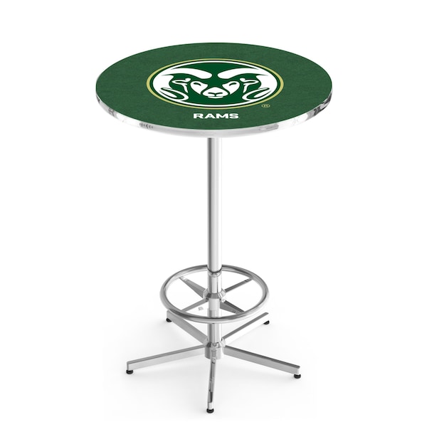 42" Chrome Colorado State Pub Table